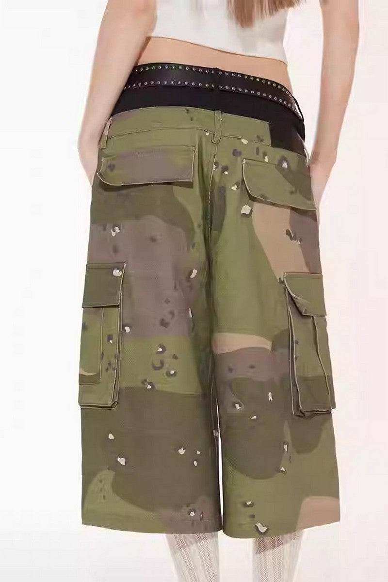Camo Panel Straight Shorts - Empty Reference