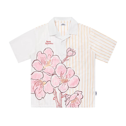 Striped Floral Casual Shirt