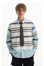 Layered Stripe Contrast Shirt - Empty Reference