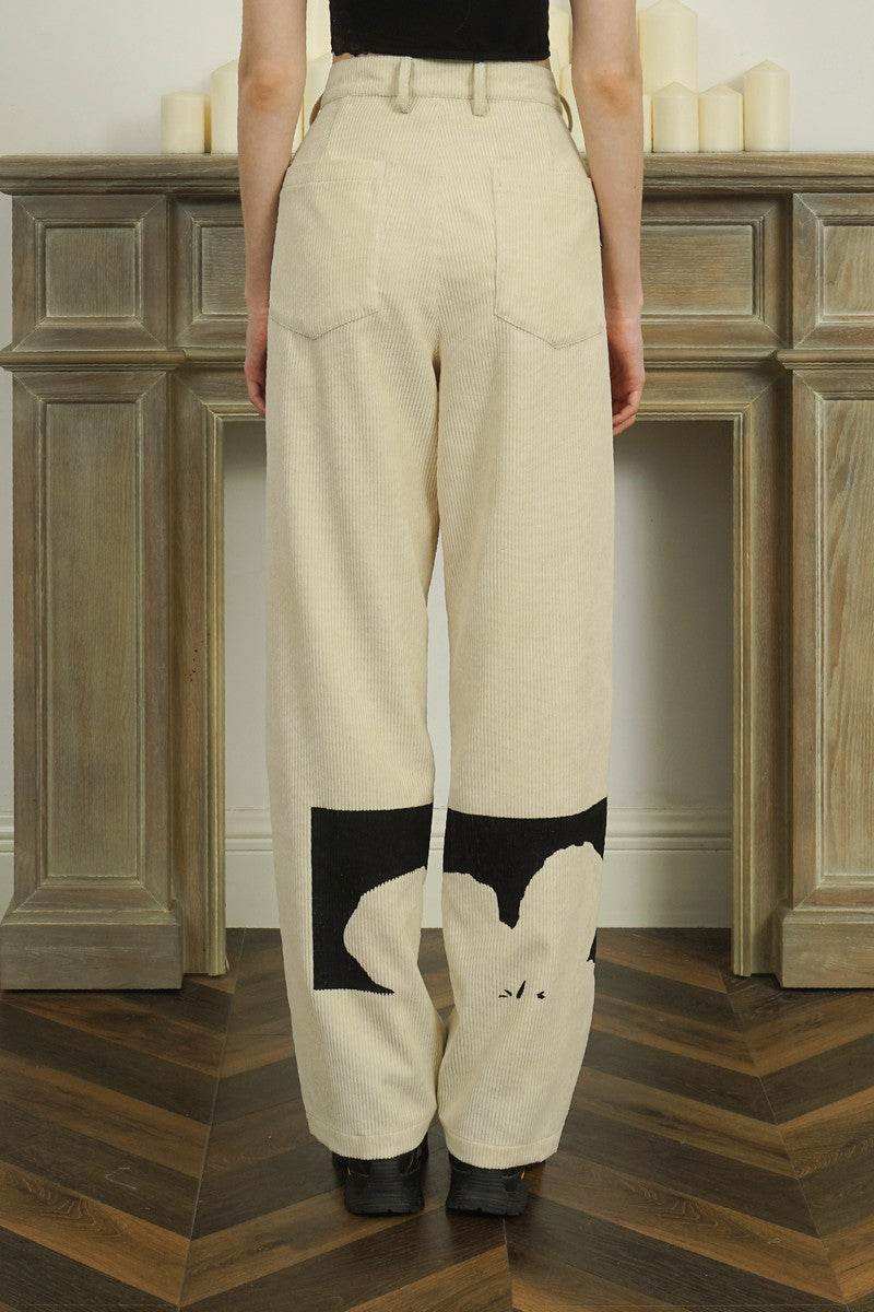 Corduroy Floral Dress Pants - Empty Reference