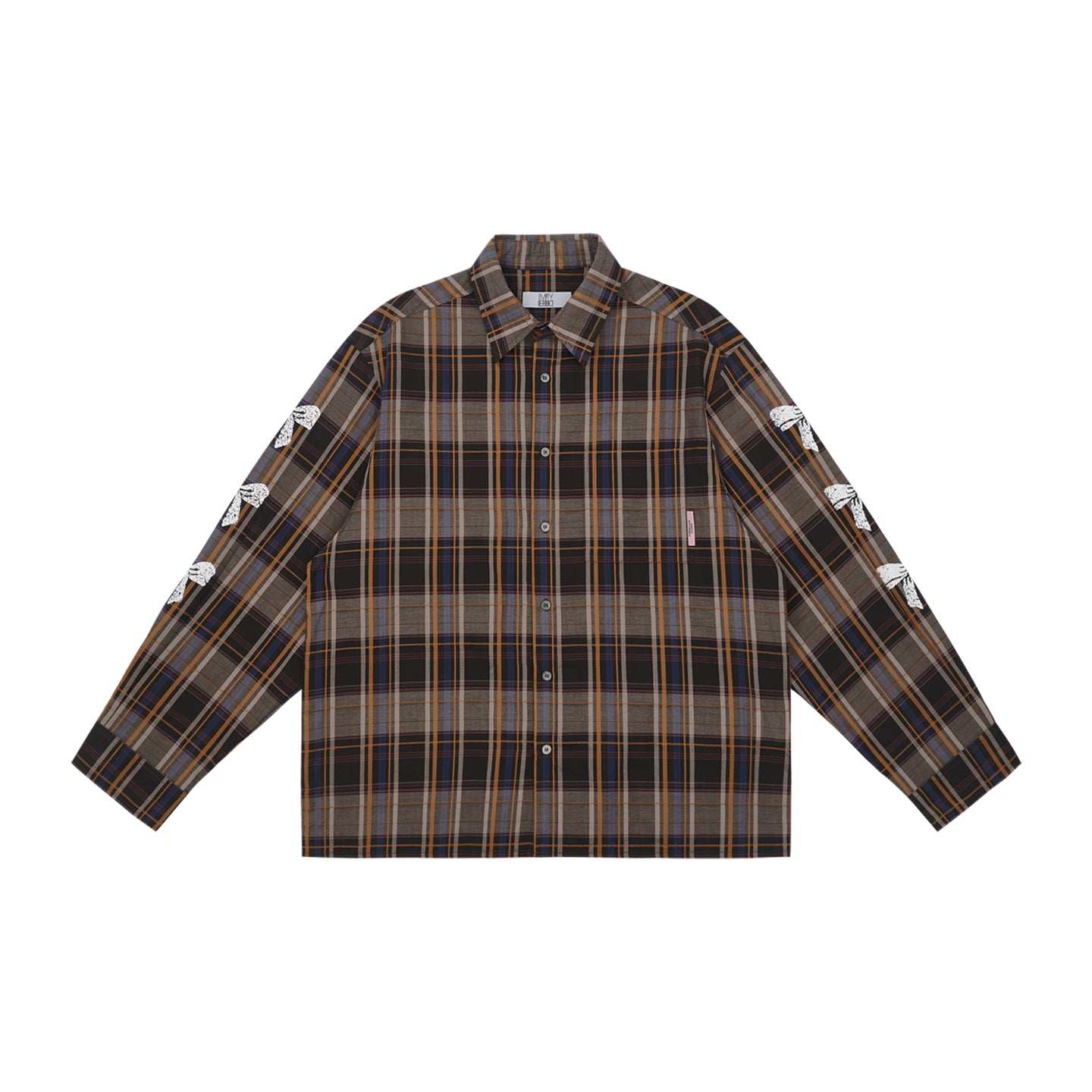 Plaid Bow Print Shirt - Empty Reference