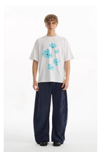Blue Floral Graphic Tee