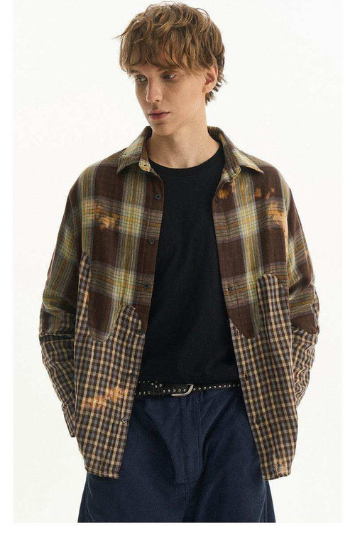 Asymmetrical Plaid Shirt - Empty Reference