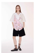 Striped Floral Casual Shirt - Empty Reference