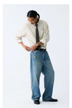 Heavyweight Washed Distressed Jeans - Empty Reference