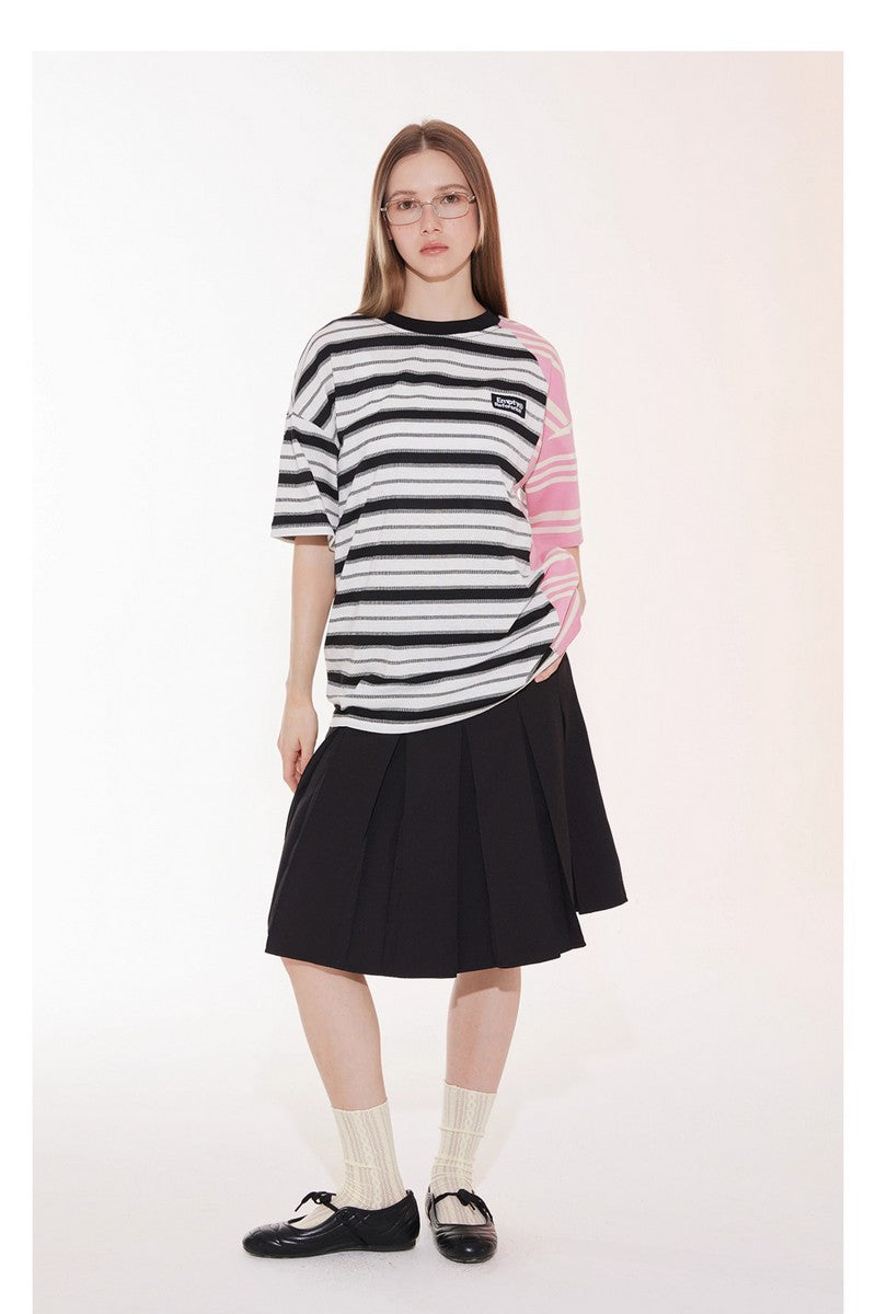 Striped Deconstructed Patchwork Tee