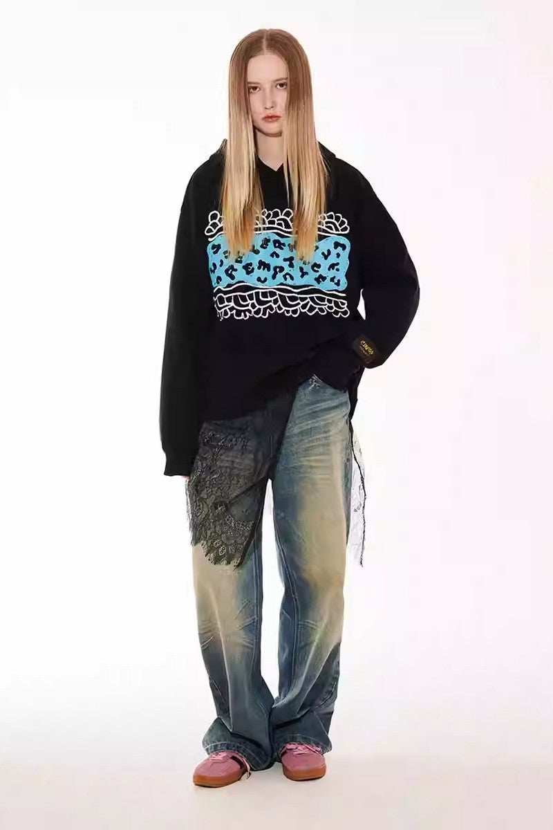 Leopard Patchwork Hoodie - Empty Reference