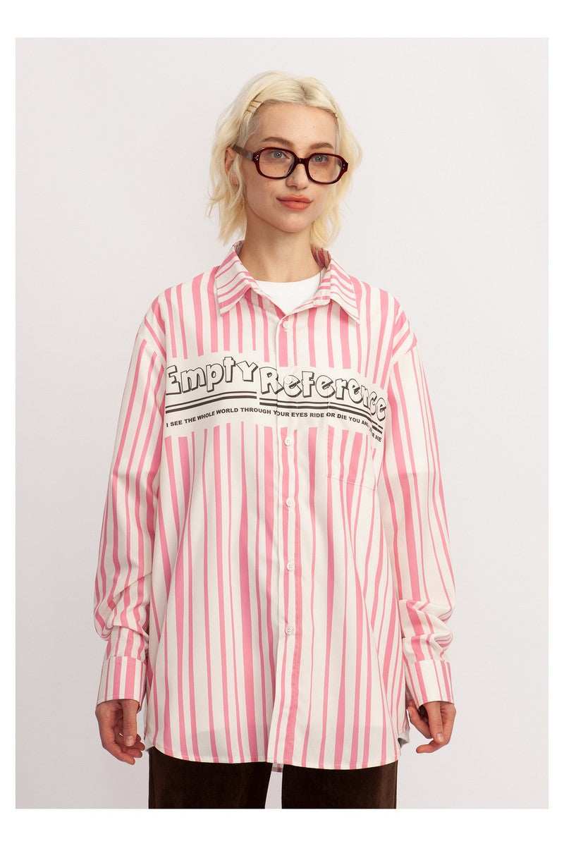 Pink Stripe Logo Shirt - Empty Reference