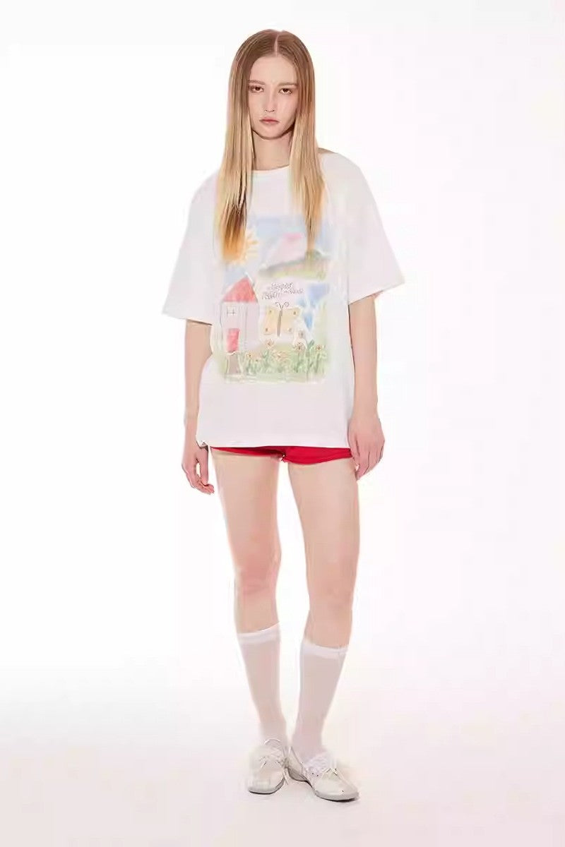 Whimsical Sketch Cotton Tee