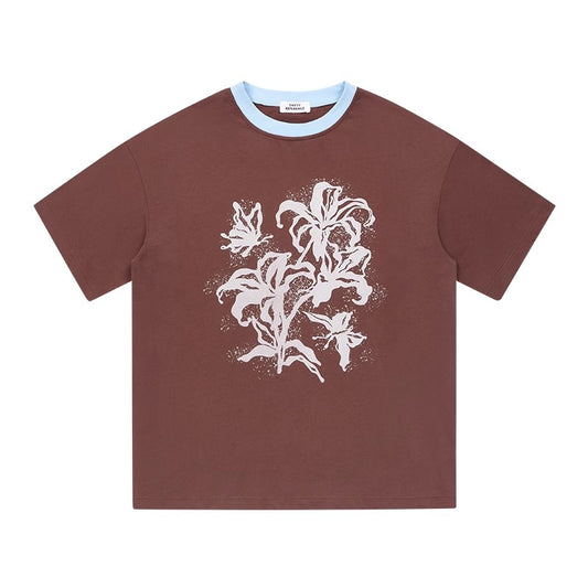 Distressed Floral Patchwork Tee