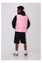 Reversible Leopard Embroidered Puffer Vest
