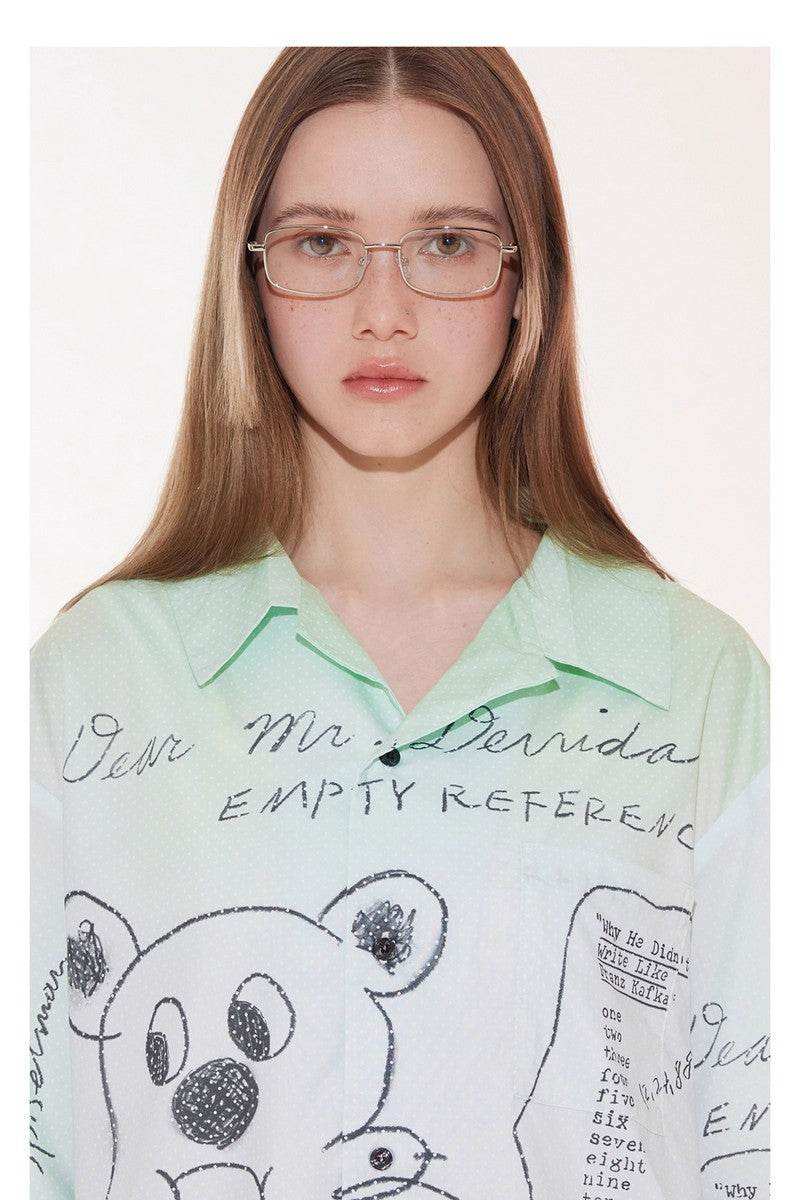 Bear Letter Graphic Shirt - Empty Reference