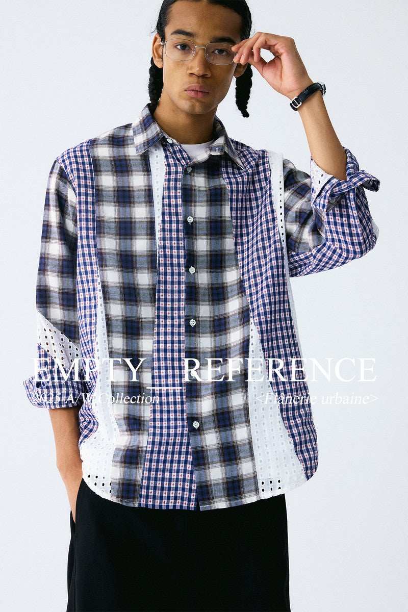 Textured Lace Panel Shirt - Empty Reference
