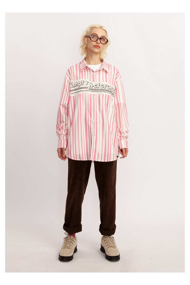 Pink Stripe Logo Shirt - Empty Reference