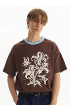 Distressed Floral Patchwork Tee