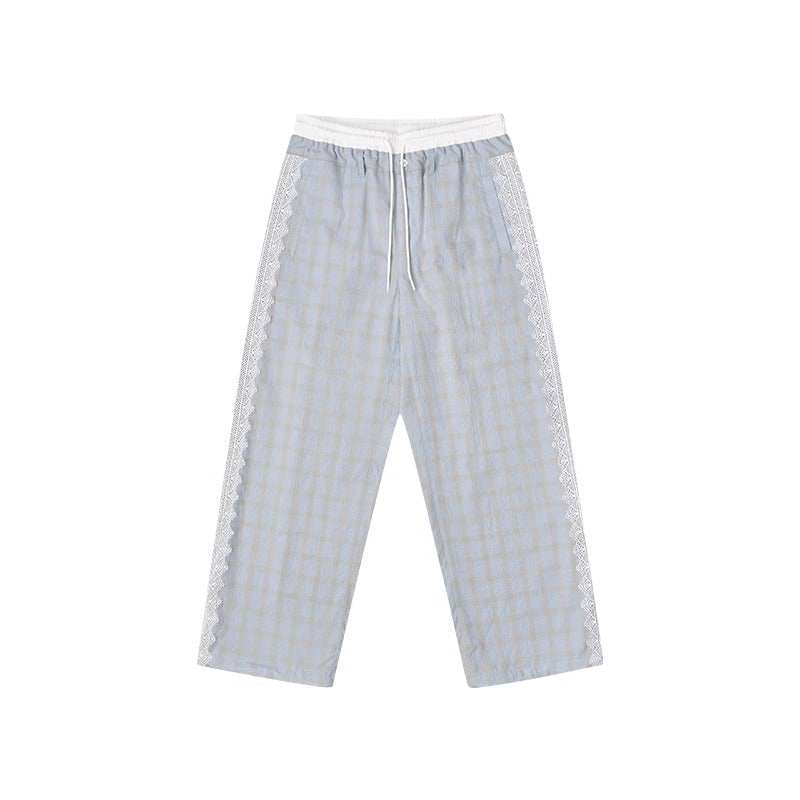 Lace Panel Plaid Pants - Empty Reference