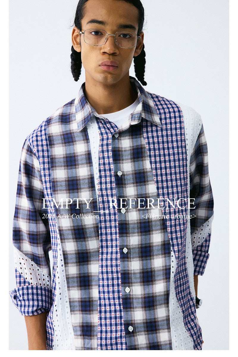 Textured Lace Panel Shirt - Empty Reference