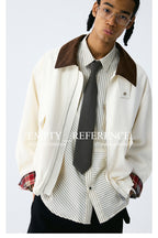 Plaid Corduroy Casual Jacket