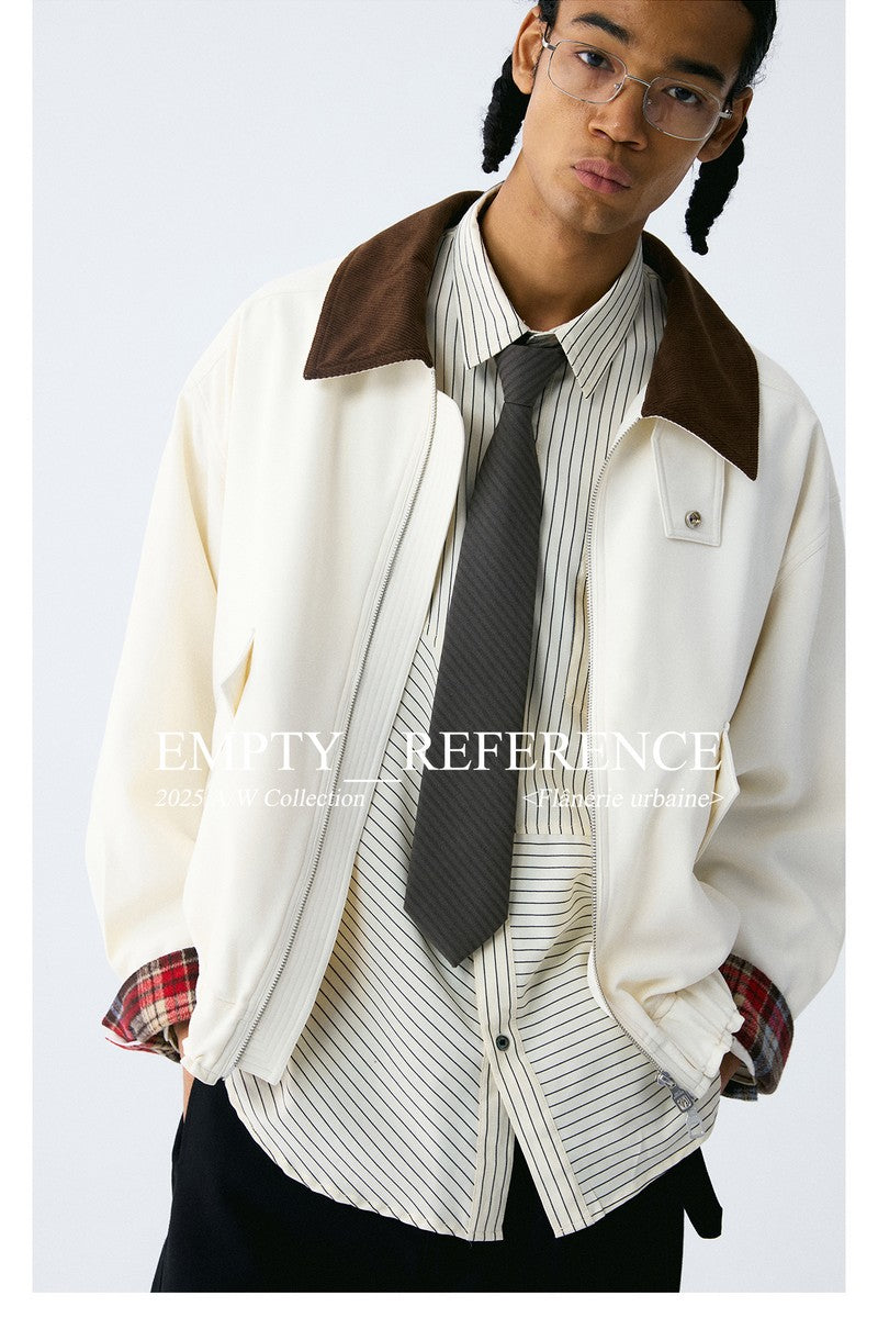 Plaid Corduroy Casual Jacket