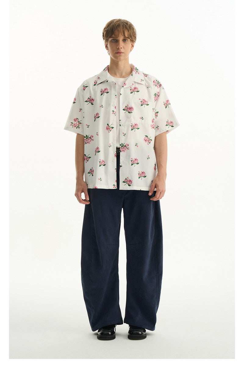 Rose Floral Print Shirt - Empty Reference