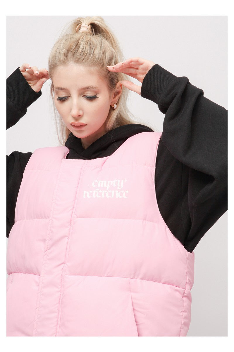Reversible Leopard Embroidered Puffer Vest