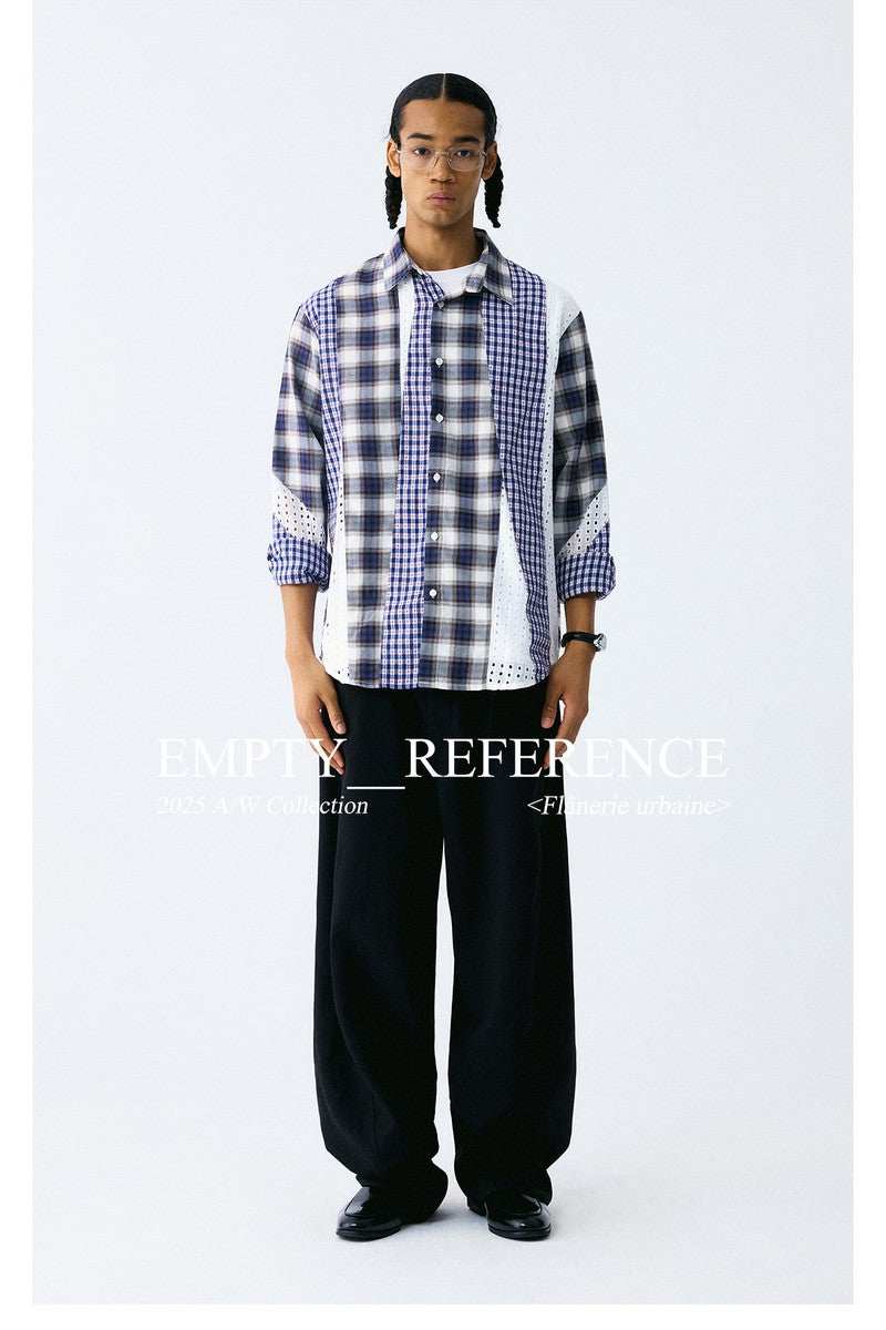 Textured Lace Panel Shirt - Empty Reference