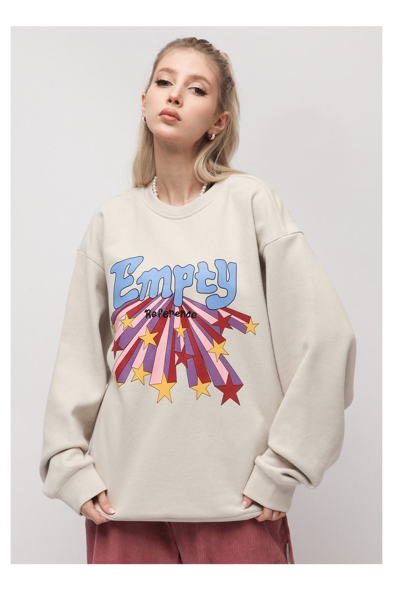 Colorful Star Print Sweatshirt