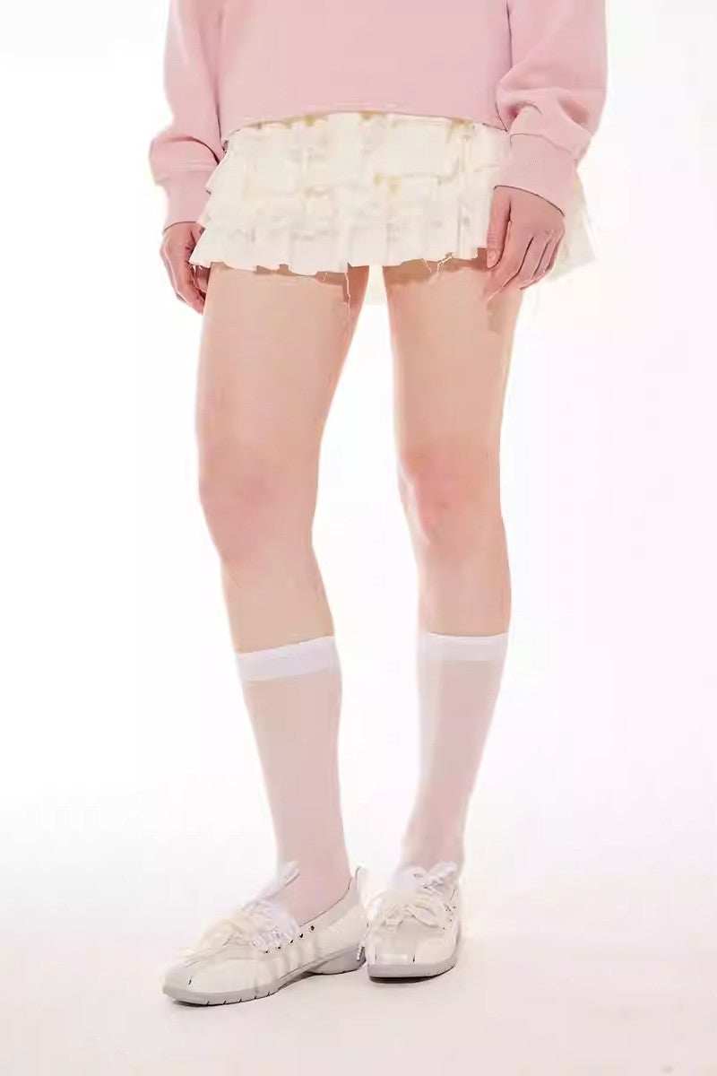 Layered Lace Ruffle Skirt - Empty Reference