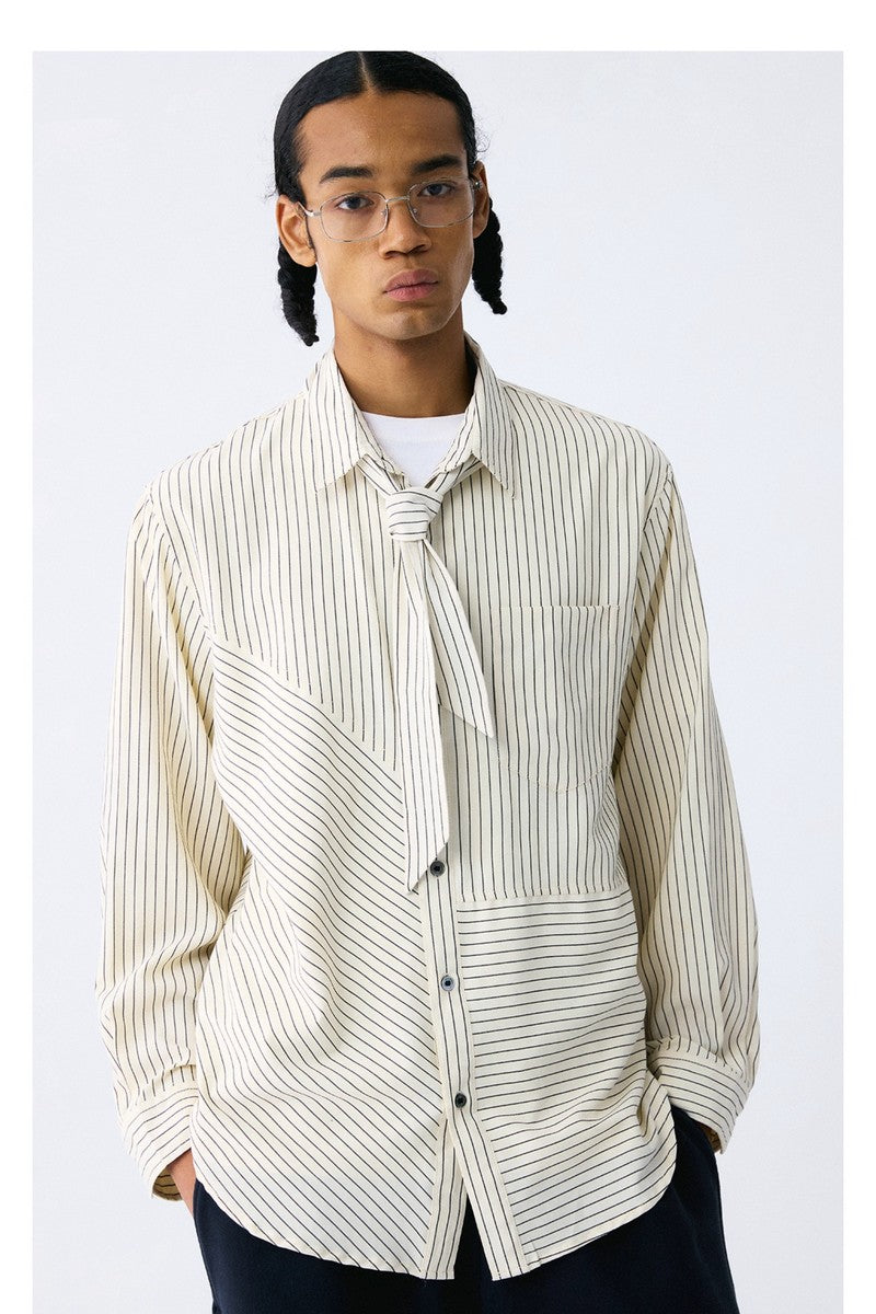 Striped Patch Pocket Shirt