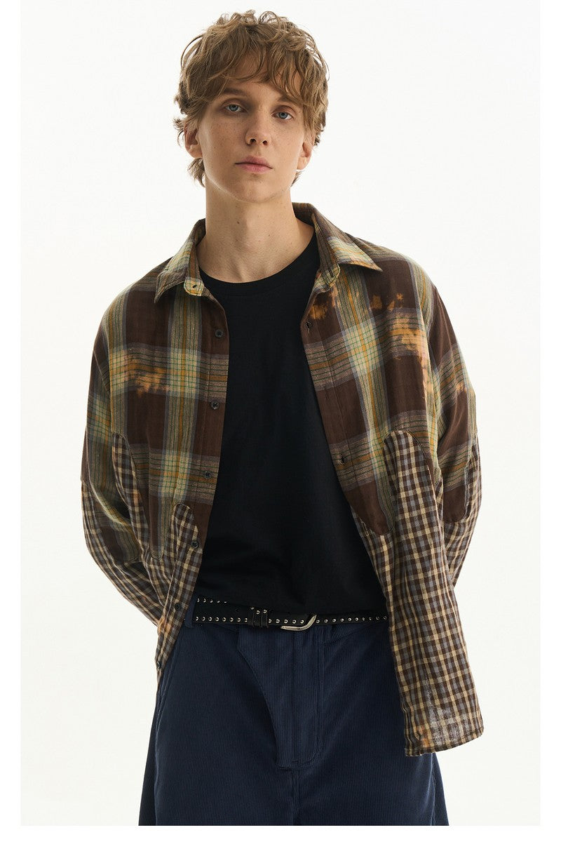 Asymmetrical Plaid Shirt