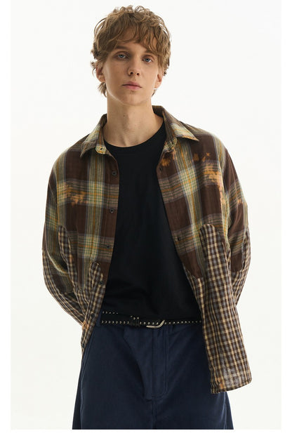 Asymmetrical Plaid Shirt