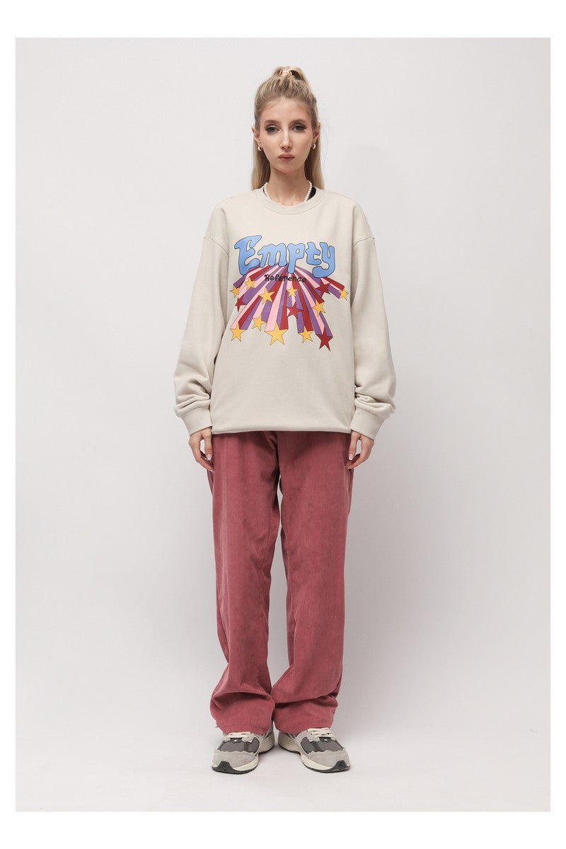 Colorful Star Print Sweatshirt