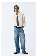 Heavyweight Washed Distressed Jeans - Empty Reference