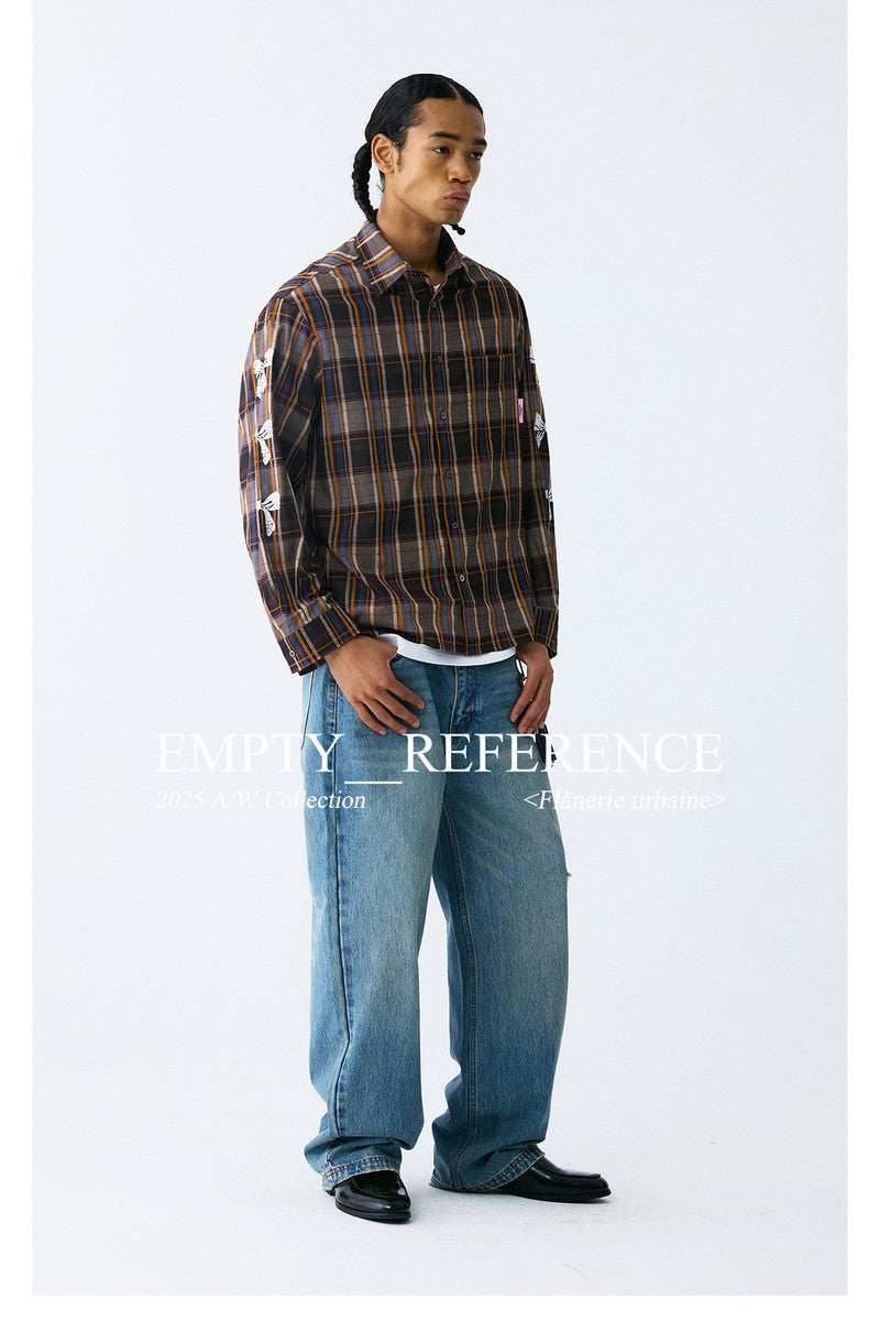 Plaid Bow Print Shirt - Empty Reference