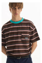 Ribbed Stripe Contrast Tee