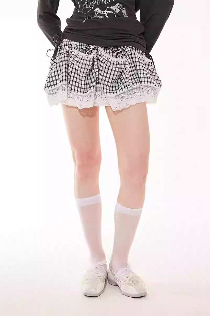 Plaid Lace Convertible Skirt - Empty Reference