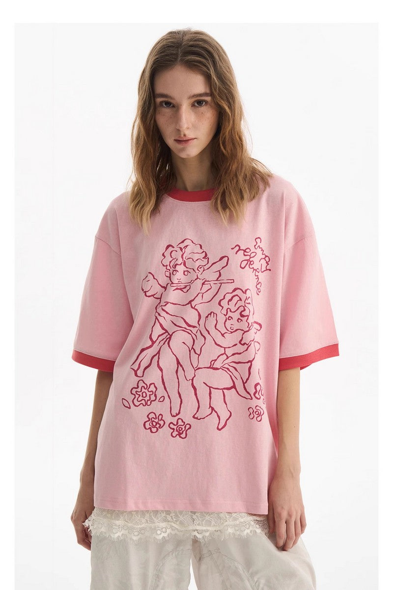 Angel Patchwork Graphic Tee