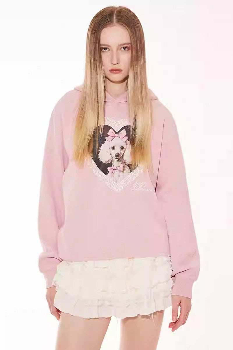 Lace Heart Dog Hoodie - Empty Reference