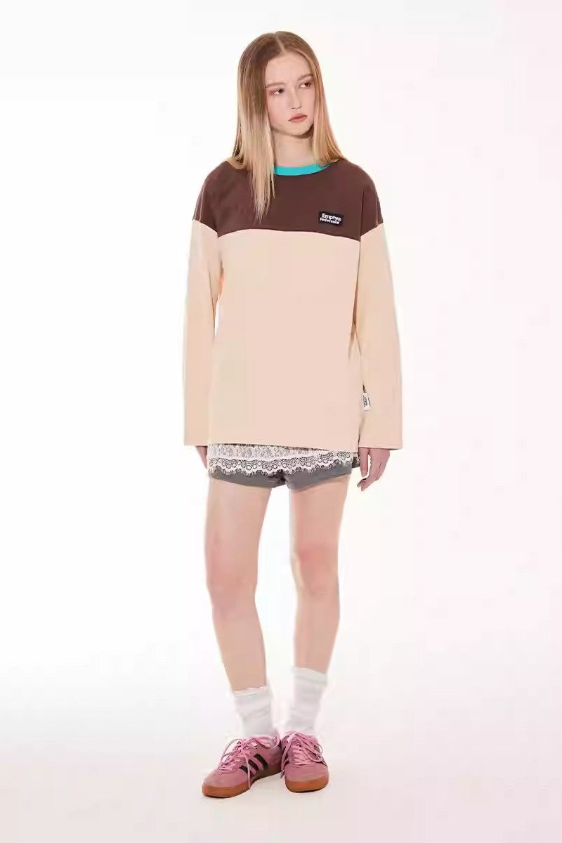 Letter Patch Contrast Tee