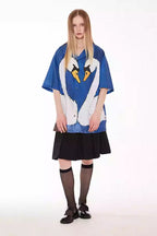 Cartoon Swan Graphic Shirt