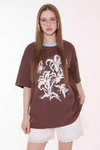 Distressed Floral Patchwork Tee