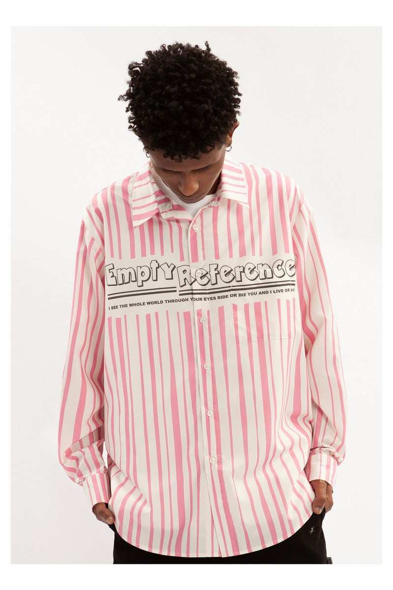 Pink Stripe Logo Shirt - Empty Reference