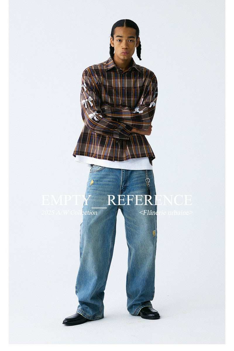 Plaid Bow Print Shirt - Empty Reference