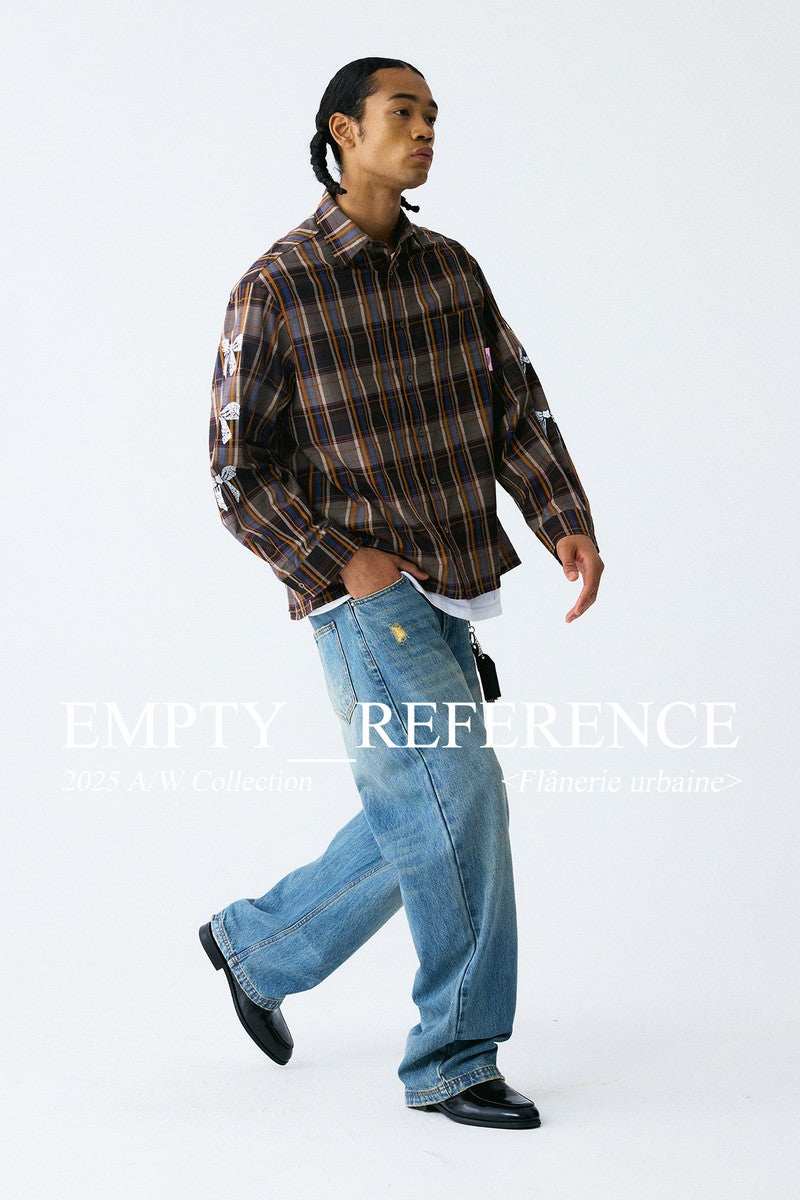 Plaid Bow Print Shirt - Empty Reference