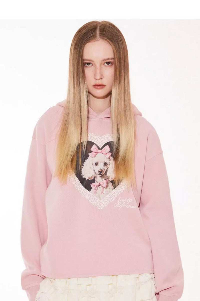 Lace Heart Dog Hoodie - Empty Reference