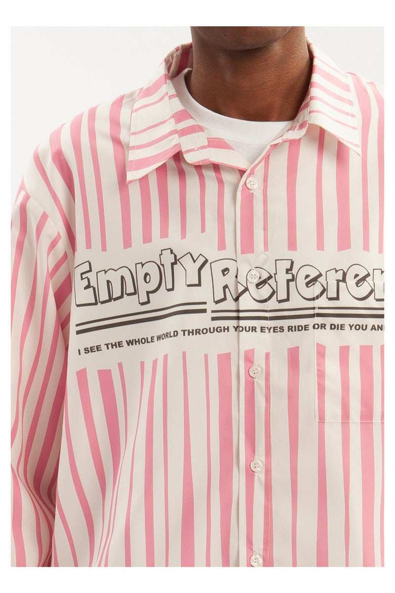 Pink Stripe Logo Shirt - Empty Reference
