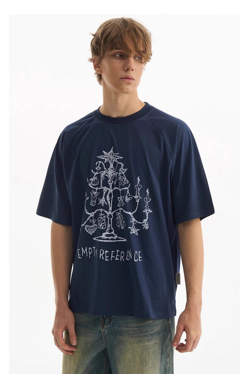 Christmas Candle Raglan Tee