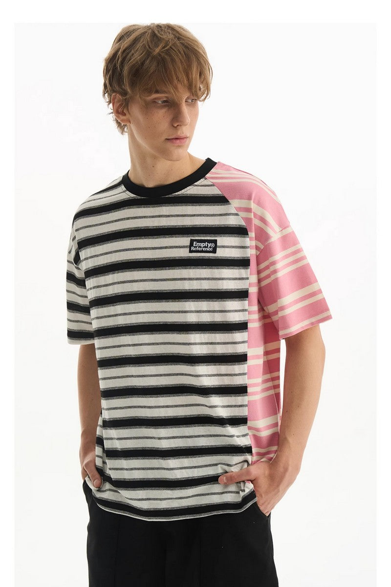 Striped Deconstructed Patchwork Tee