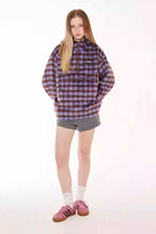 Plaid Fleece Pocket Hoodie - Empty Reference
