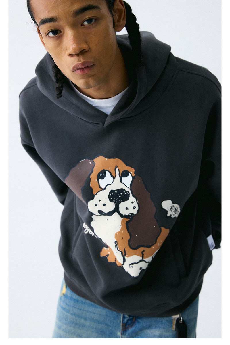 Faded Dog Graphic Hoodie - Empty Reference